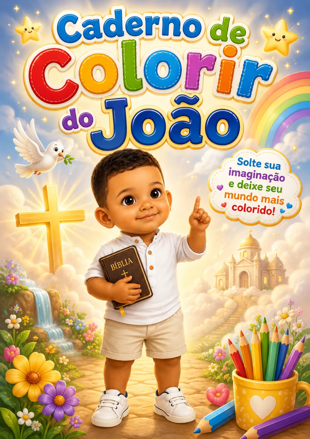 Capa personalizada — tema Bíblia Kids