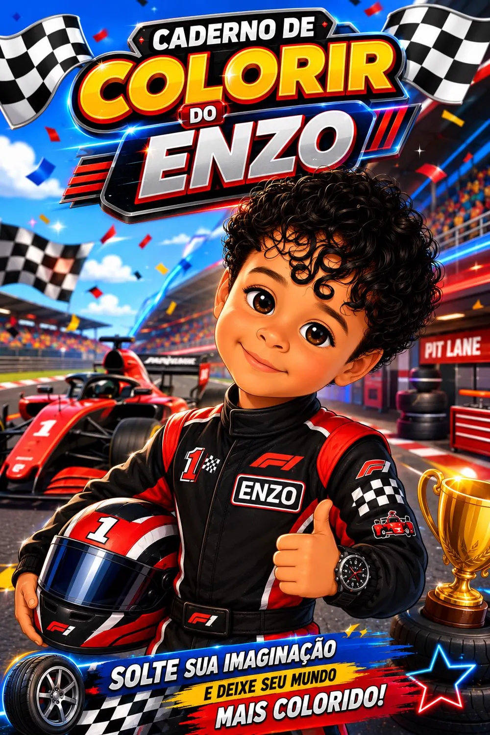 Capa personalizada — tema Corrida F1