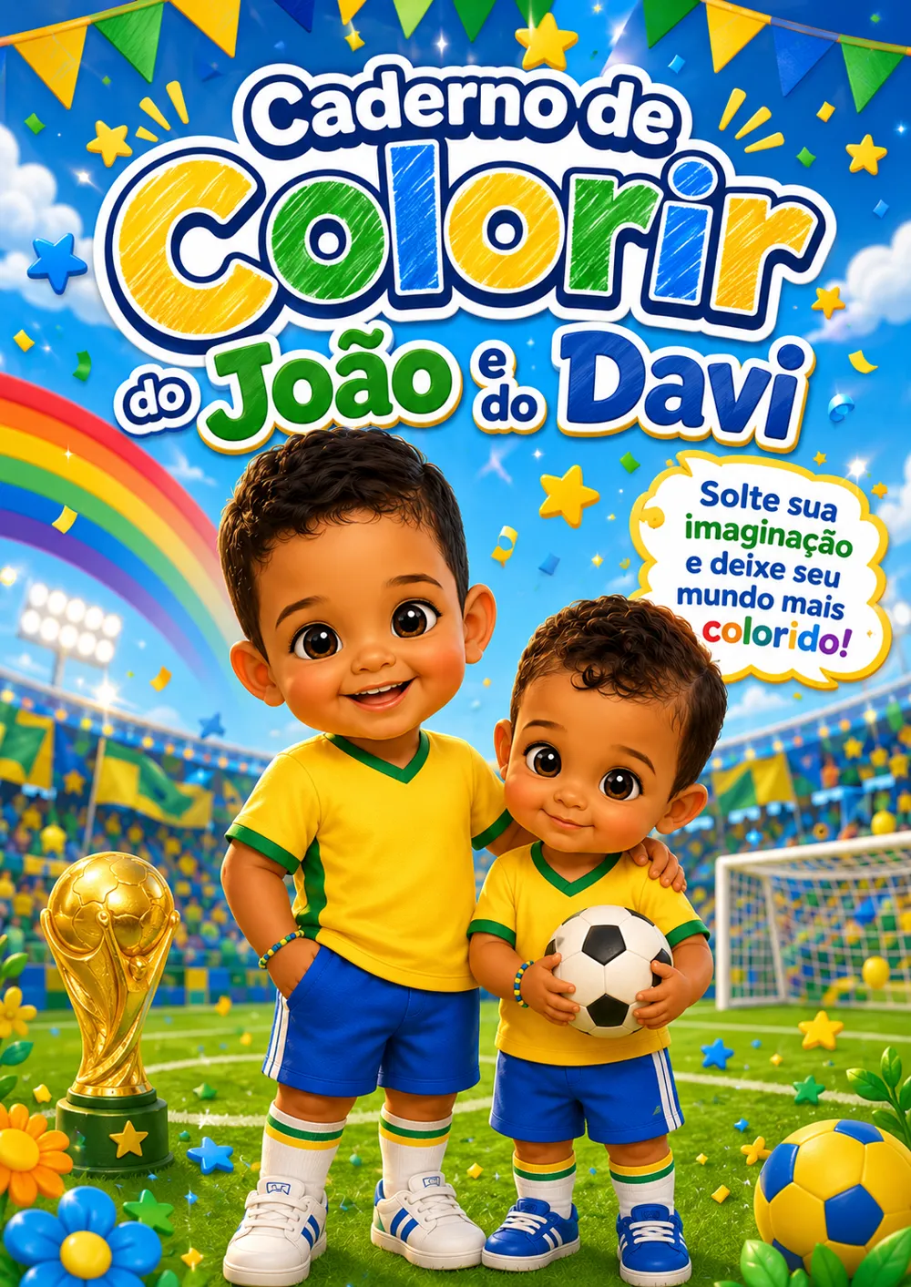 Capa personalizada — tema Futebol · 2 irmãos
