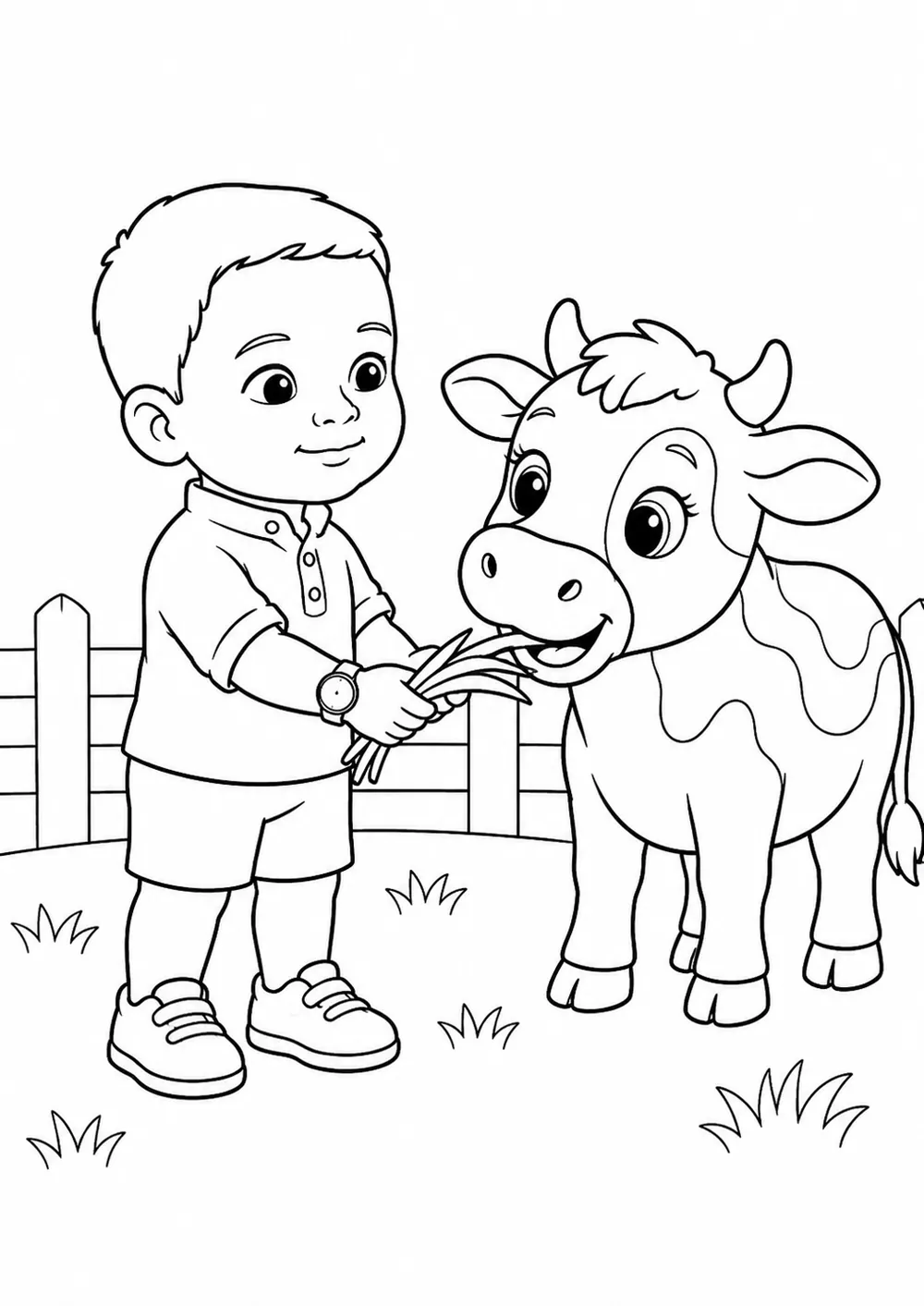 Página para colorir — tema Fazendinha
